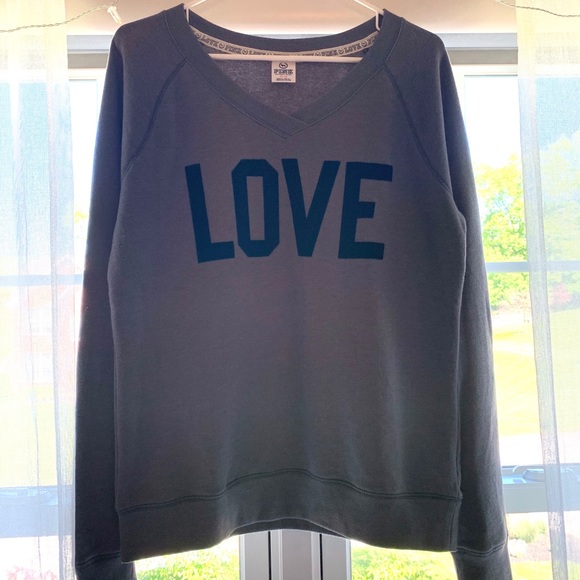PINK Victoria's Secret Tops - Victoria’s Secret PINK gray sweatshirt